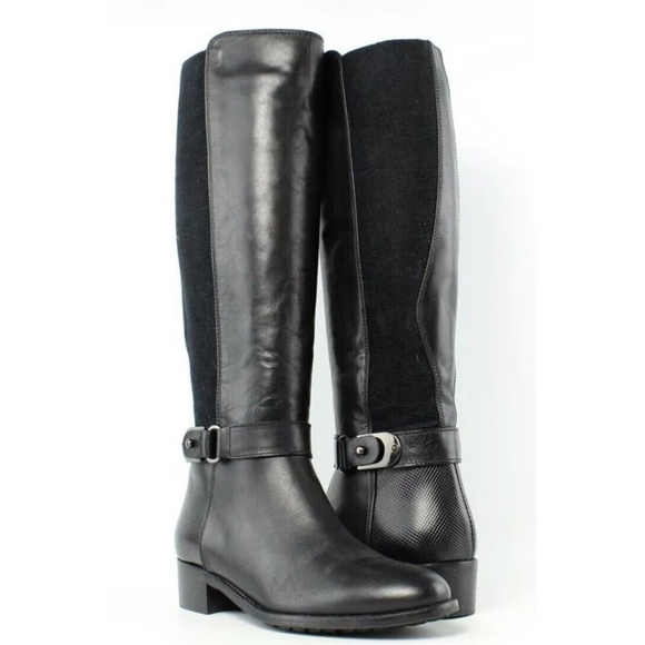 Aquatalia by Marvin K. Black Leather Knee High Boots Size 6...